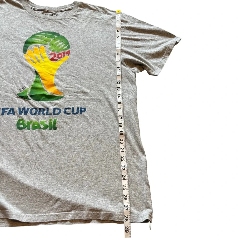 Adidas Mens FIFA World Cup Brasil 2014 Graphic T-Shirt Gray XL 3720A‎